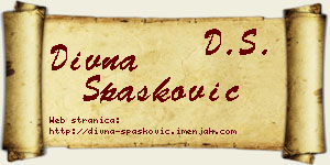 Divna Spasković vizit kartica